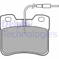 Set di pastiglie freno DELPHI LP563, anteriore