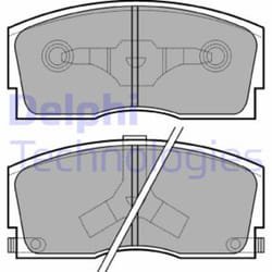 Set di pastiglie freno DELPHI LP626, anteriore