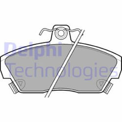 Set di pastiglie freno DELPHI LP618, anteriore