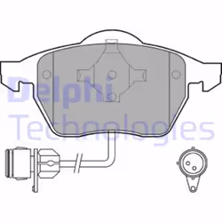 Set di pastiglie freno DELPHI LP784, anteriore