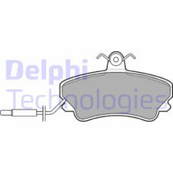 Set di pastiglie freno DELPHI LP822, anteriore