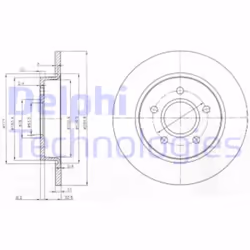 Dischi freno DELPHI BG3896 posteriore, pieno, 2 Pezzo - Vista aggiuntiva 4