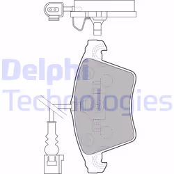 Set di pastiglie freno DELPHI LP1913, anteriore