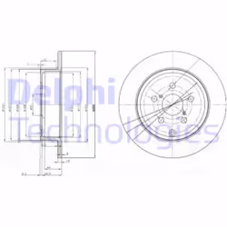 Dischi freno DELPHI BG3912 posteriore, pieno, 2 Pezzo - Vista aggiuntiva 4