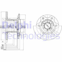 Disco freno DELPHI BG429, 1 Pezzo