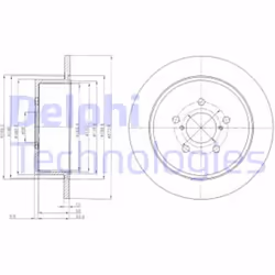 Dischi freno DELPHI BG4129 posteriore, pieno, 2 Pezzo - Vista aggiuntiva 4