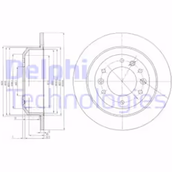 Dischi freno DELPHI BG4138 posteriore, pieno, 2 Pezzo - Vista aggiuntiva 5
