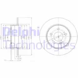 Dischi freno DELPHI BG4152 posteriore, pieno, 2 Pezzo - Vista aggiuntiva 4