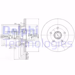 Dischi freno DELPHI BG2468, anteriore, pieno, 2 Pezzo - Vista aggiuntiva 4