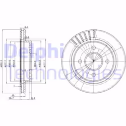 Dischi freno DELPHI BG2700 posteriore, ventilato, 2 Pezzo - Vista aggiuntiva 4
