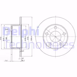 Dischi freno DELPHI BG2746, posteriore, pieno, 2 Pezzo - Vista aggiuntiva 4