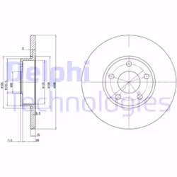 Dischi freno DELPHI BG2749, anteriore, pieno, 2 Pezzo - Vista aggiuntiva 8