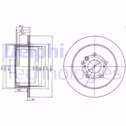 Dischi freno DELPHI BG4180 posteriore, pieno, 2 Pezzo - Vista aggiuntiva 4