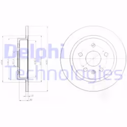 Dischi freno DELPHI BG4188 posteriore, pieno, 2 Pezzo - Vista aggiuntiva 4