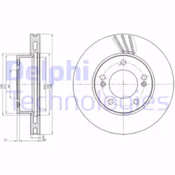 Dischi freno DELPHI BG4207 anteriore, ventilato, 2 Pezzo - Vista aggiuntiva 5