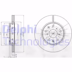 Dischi freno DELPHI BG4208 anteriore, ventilato, 2 Pezzo - Vista aggiuntiva 4