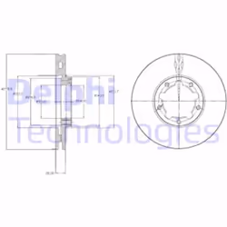 Dischi freno DELPHI BG4217, 2 Pezzo