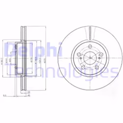 Dischi freno DELPHI BG4277 anteriore, ventilato, 2 Pezzo - Vista aggiuntiva 5