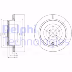 Dischi freno DELPHI BG4267 posteriore, ventilato, 2 Pezzo - Vista aggiuntiva 5