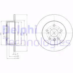 Dischi freno DELPHI BG4268 posteriore, pieno, 2 Pezzo - Vista aggiuntiva 5