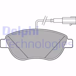 Set di pastiglie freno DELPHI LP2240, anteriore - Vista aggiuntiva 4