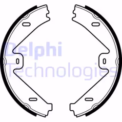 Set di ganasce freno, freno di stazionamento DELPHI LS2036