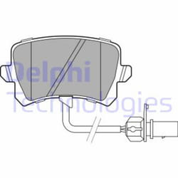 Set di pastiglie freno DELPHI LP3141, posteriore