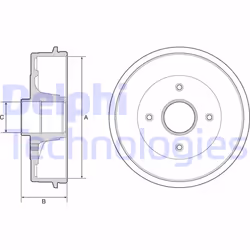 Tamburo freno DELPHI BFR538