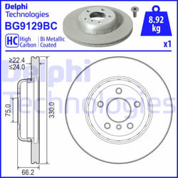 Disco freno DELPHI BG9129BC
