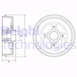 Tamburo freno DELPHI BFR624