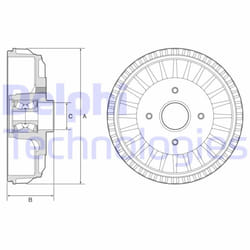 Tamburo freno DELPHI BFR768