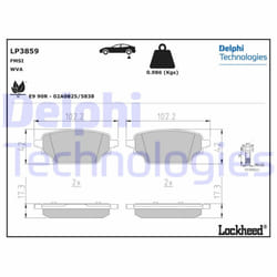 Set di pastiglie freno DELPHI LP3859