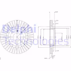 Dischi freno DELPHI BG2636, anteriore, ventilato, 2 Pezzo - Vista aggiuntiva 4