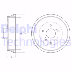Tamburo freno DELPHI BF636