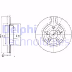 Dischi freno DELPHI BG2880 anteriore, ventilato, 2 Pezzo - Vista aggiuntiva 4