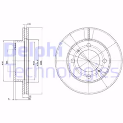 Dischi freno DELPHI BG2891 anteriore, ventilato, 2 Pezzo - Vista aggiuntiva 4