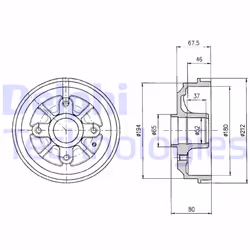 Altezza compl. tamb. freno [mm]: 80. Altezza interna tamb. freno [mm]: 46. Articolo complementare/info integrativa 2: senza a ...