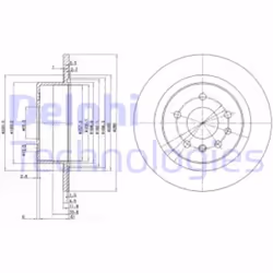 Dischi freno DELPHI BG2986, posteriore, pieno, 2 Pezzo - Vista aggiuntiva 8