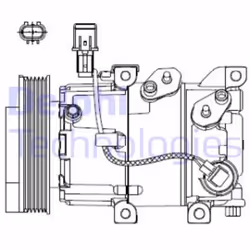 Id compressore: VS14. Id frizione: PV6. Indice: CS20518. Limitazione costruttore: DELPI. Numero del Produttore: CS20518. Olio ...