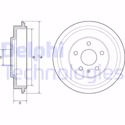 Tamburo freno DELPHI BF561