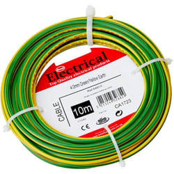 Merriway BH01516 Cavo di Terra a Singolo Conduttore 6491X, Giallo/Verde, 4.0 mm