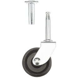 Bulk Hardware - BH01563 Singole Ruote Piroettanti con Boccola a Espansione e Vite, 40 mm, Bianco, Set di 4