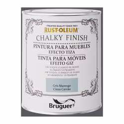 Rust-oleum chalky finish furniture charcoal grey 0,75l 5733887 bruguer. vernice a base d'acqua ad effetto gessoso, può essere ...