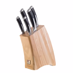 Amefa Kyu, Set di coltelli/coltelleria con ceppo, Acciaio inox, Legno, Nero, Kyu, Scatola