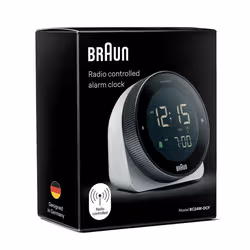 Braun BC24W-DCF orologio da parete e da tavolo Orologio radiocomandato Rettangolo Nero, Bianco - Vista aggiuntiva 6