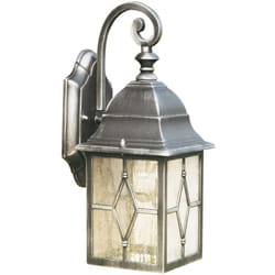 Applique Vintage-Decò Genova Alluminio Nero Vetro Argento 1 Luce E27