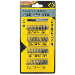 C.k Tools - c.k T4520 Kit inserti 33 parti Croce Pozidriv, Taglio, Croce Phillips, Esalobo Interno (tx), Brugola interna