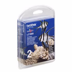 Brother LC-1000BK, 2-pack, Nero per foto, Inchiostro colorato, 2 pz, Confezione multipla