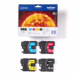 Brother LC980VALBP cartuccia d'inchiostro 4 pz Originale Nero, Ciano, Magenta, Giallo - Vista aggiuntiva 4