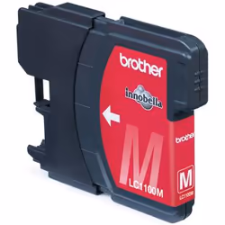 Brother LC-1100M Blister Pack, Magenta, Inchiostro a base di pigmento